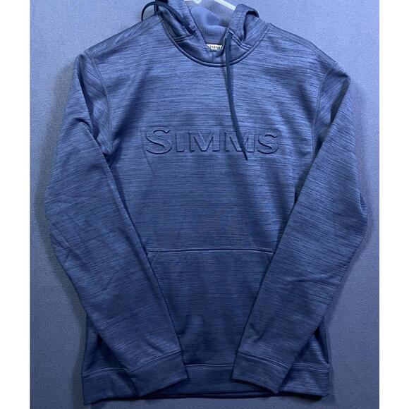 Simms Challenger Hoodie Hoody Men's S - M Grey Pullover Fishing Outdoors Hiking